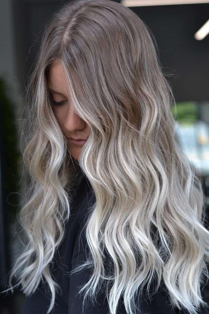 Ice Blonde Ombre with Highlights