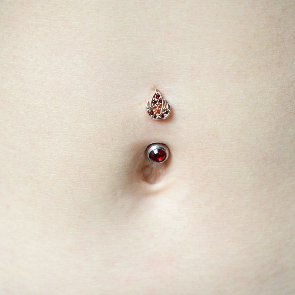 Red Jewelry for Belly Piercing