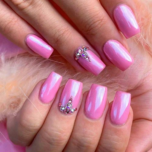 Pink Chrome Nail Designs