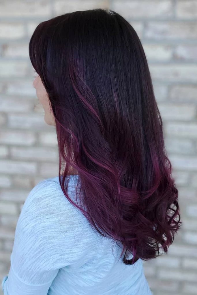 Black Purple Hair