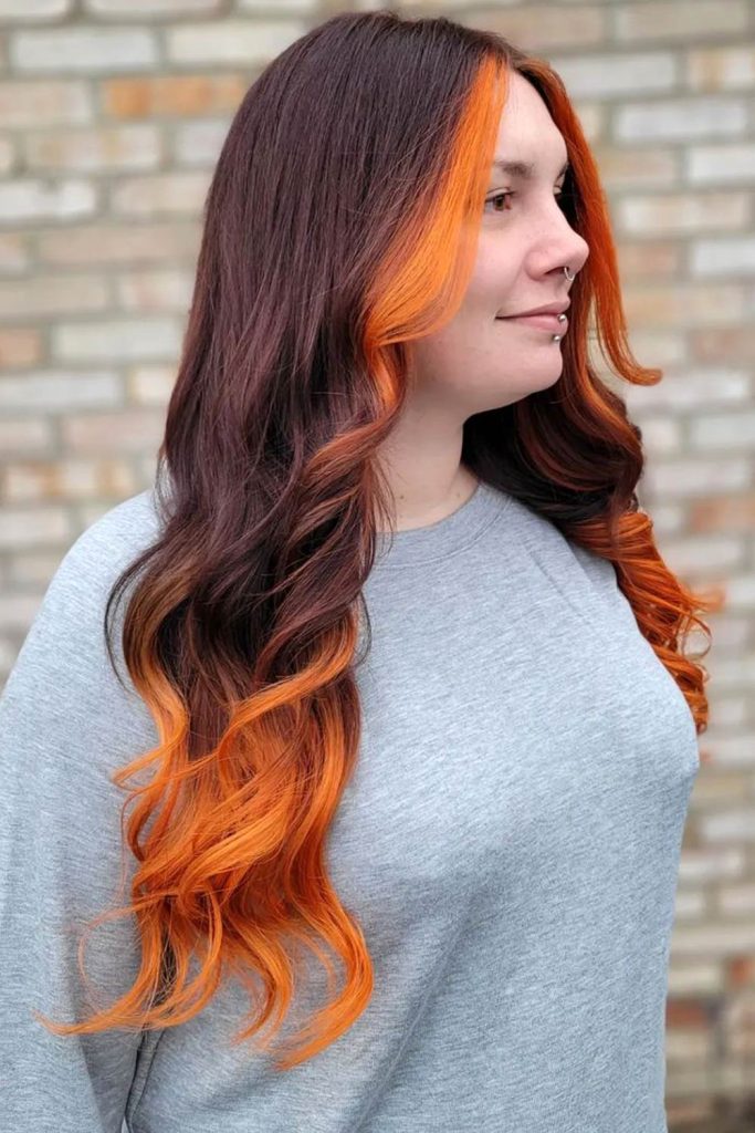 Brown to Orange Ombre