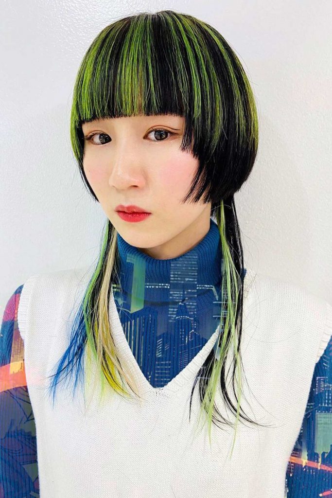 For this jellyfish haircut anime, embrace vivid colors that make your haircut pop out more