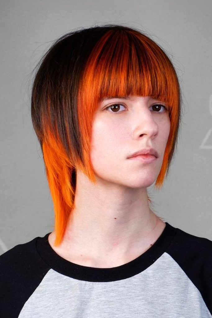 The final look is a short jellyfish layered haircut with bangs