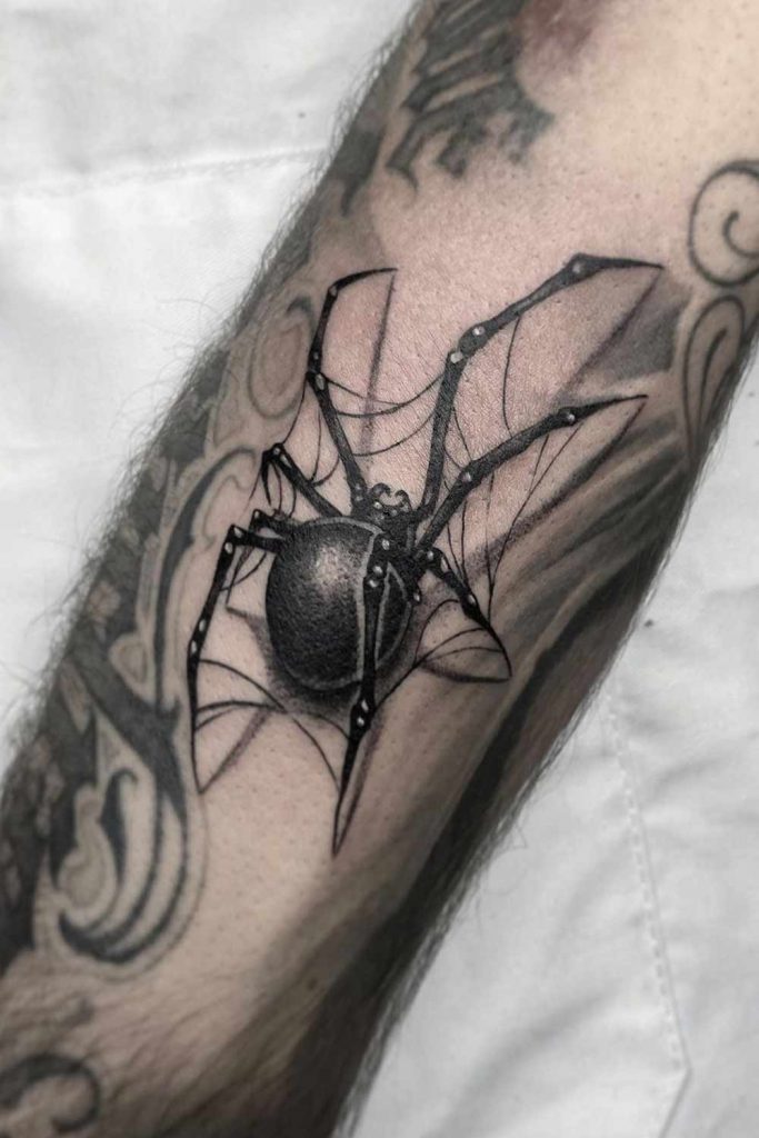 Black Widow Spider Tattoo