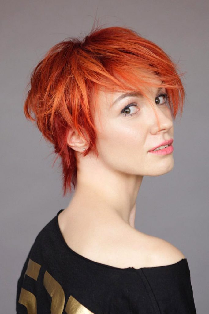 Thin Hair Pixie with Feathered Bangs