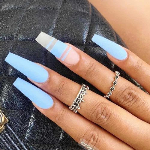 Pastel Baby Blue Nails