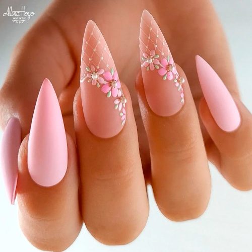 Pearly Coquette Nails