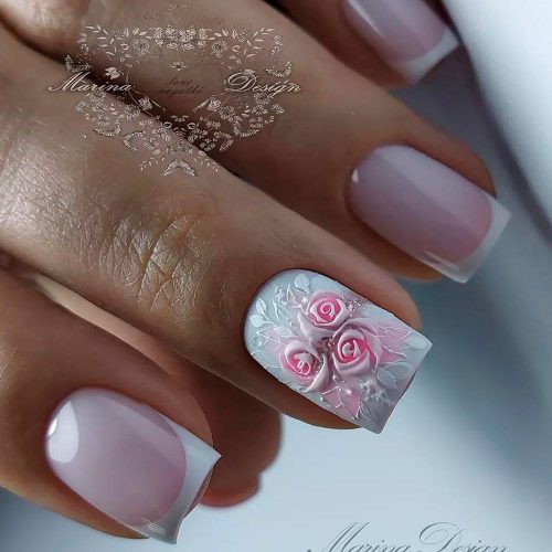 Coquette Manicure with Flowers