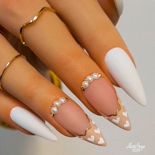 Pearly Coquette Nails