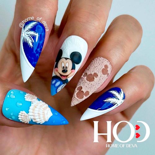 Mickey and Minnie Mouse Nails