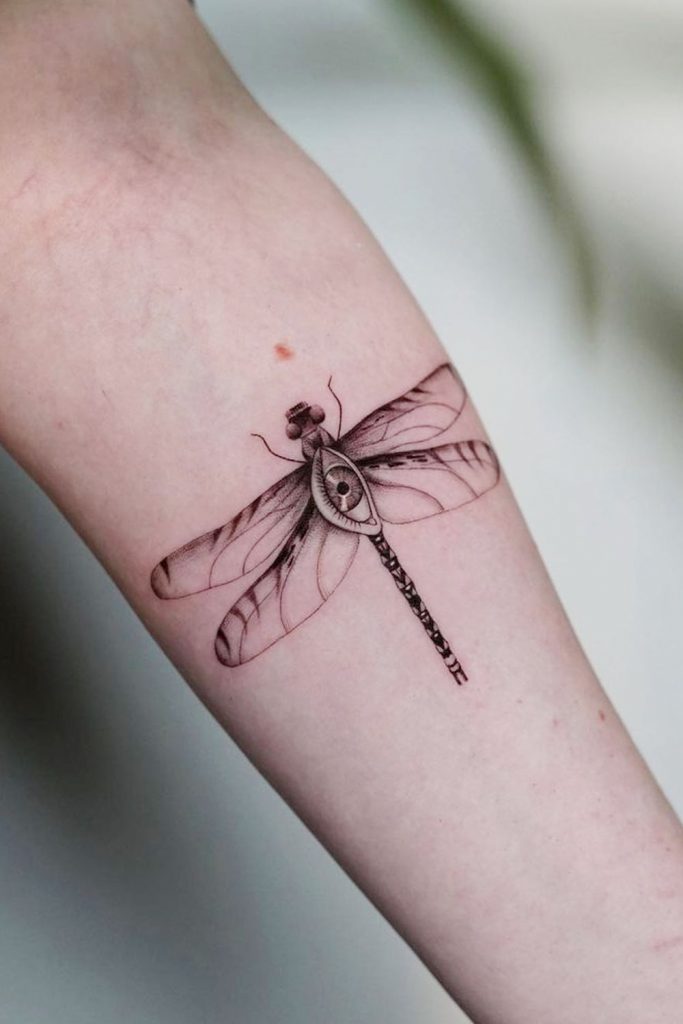 Eye Dragonfly Tattoo