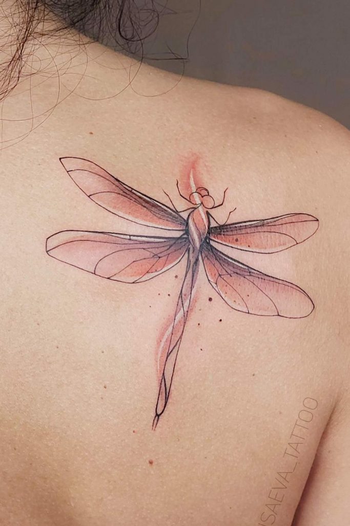 Watercolor Style Dragonfly