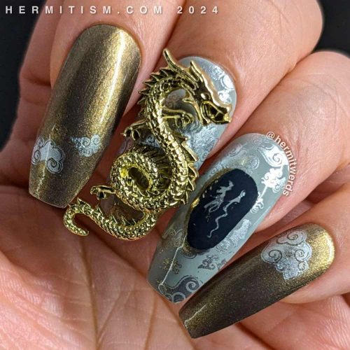 Coffin-Shaped Gel Nails Designs