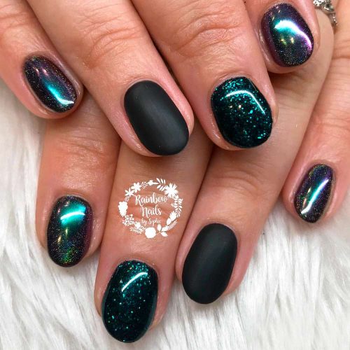 Galaxy Manicure For Short Nails