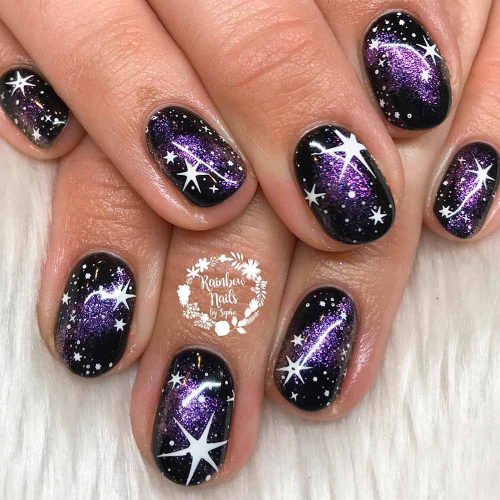 Galaxy Manicure For Short Nails