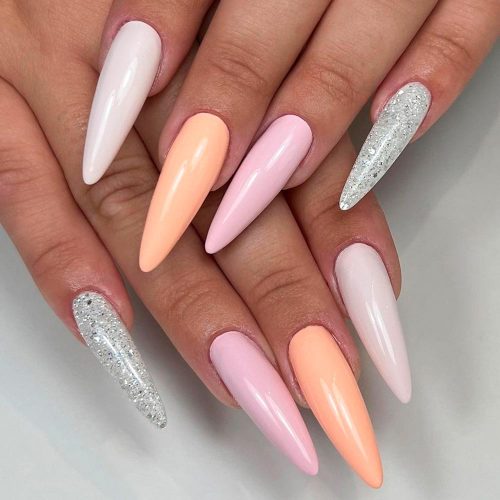 Beautiful Almond-Shaped Long Nails