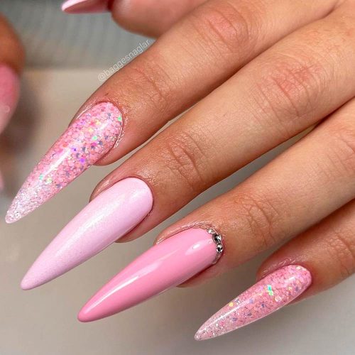 Beautiful Almond-Shaped Long Nails