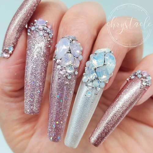 Coffin-Shaped Long Nails