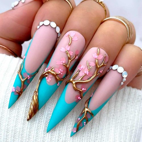 The Edgy Charm of Stiletto-Shaped Long Nails