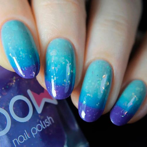 Ombre-Styled Oval Nails