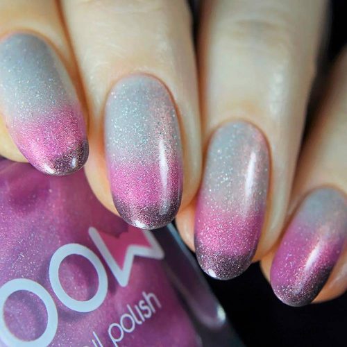 Ombre-Styled Oval Nails