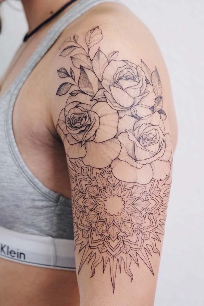 Mandala with Roses