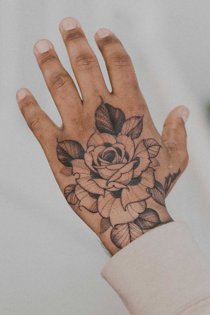 Hand Rose Tattoo