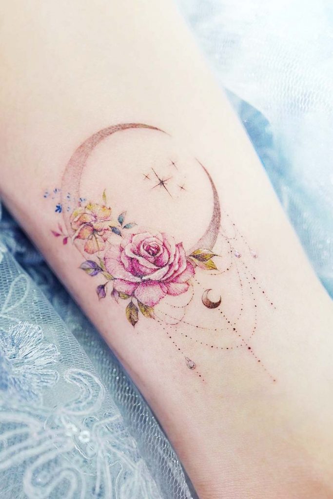 Roses and Moon