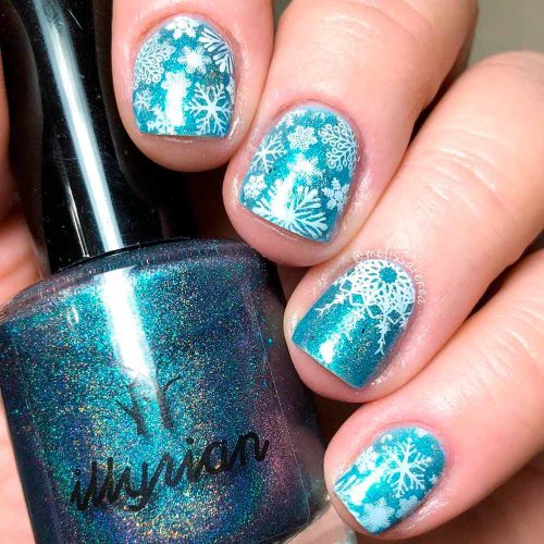 Stylish Winter Designs for Short Nails