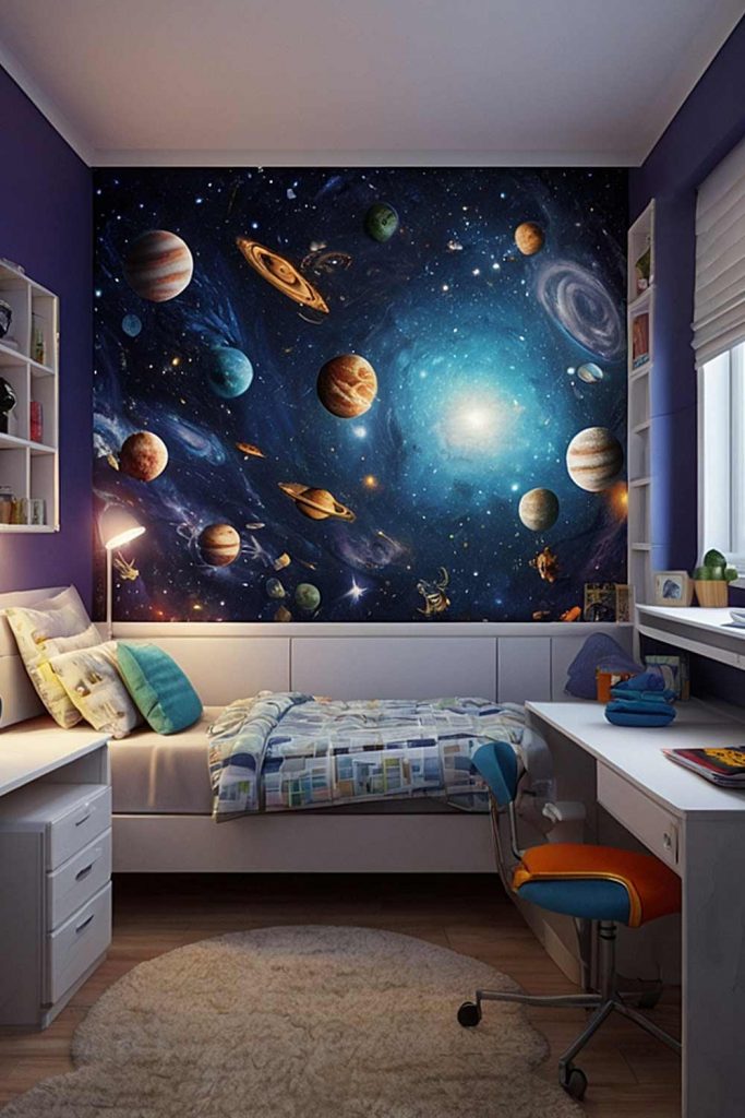 Space Theme Room for Teen Boy