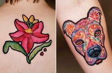 Incredibly Powerful and Inexplicably Gorgeous Embroidery Tattoo Art