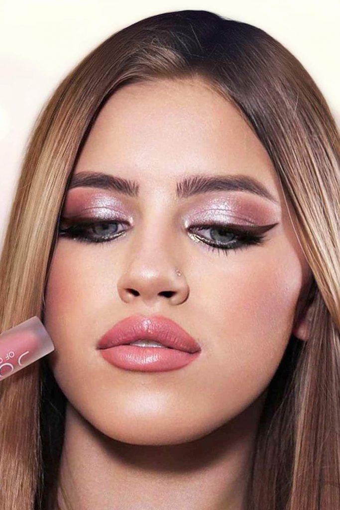 Homecoming Makeup With Nude Lipstick