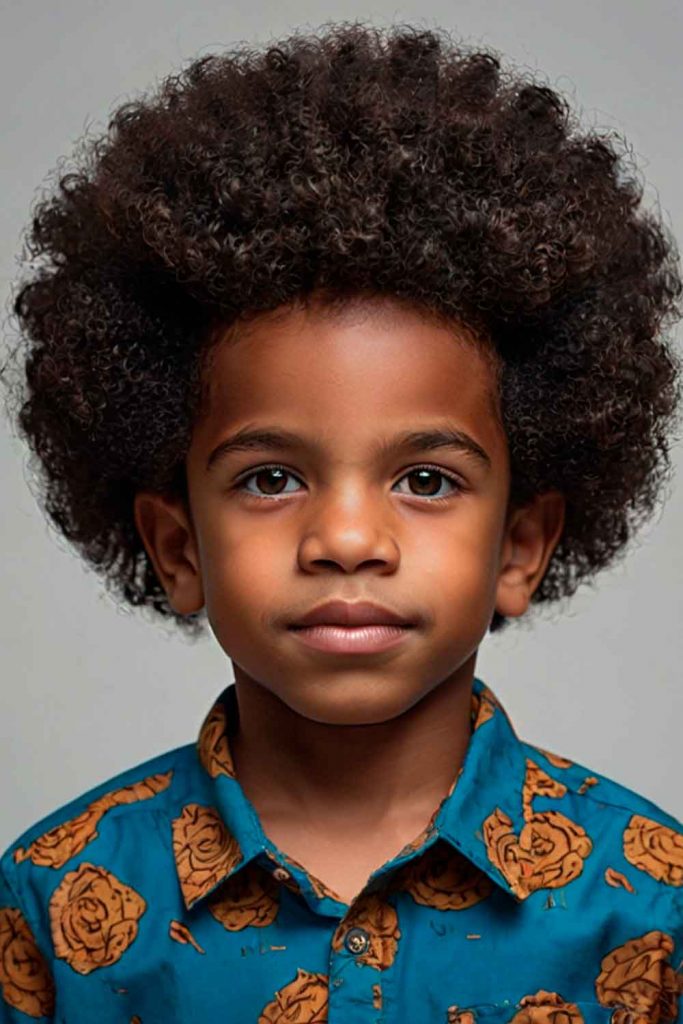 Coarse Medium-Length Afro #blackboyshaircuts #blackboyhaircut #afroboyhaircut