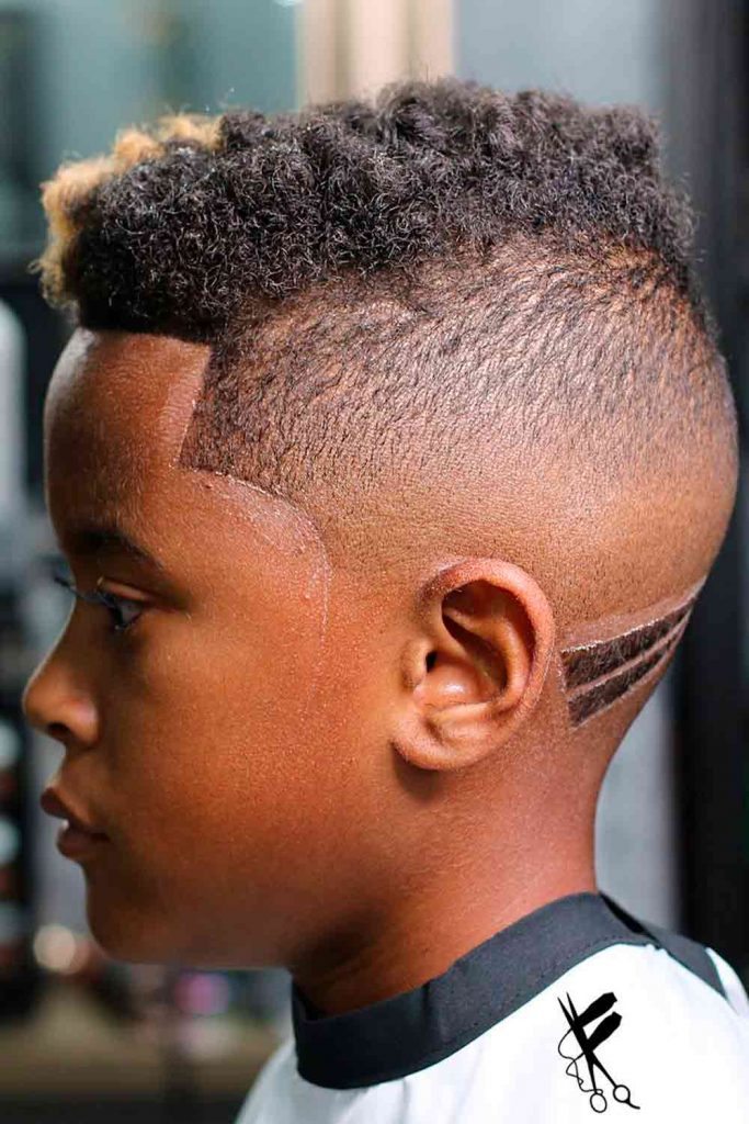 Bald Fade Cut With Design #blackboyshaircuts #blackboyhaircut #afroboyhaircut