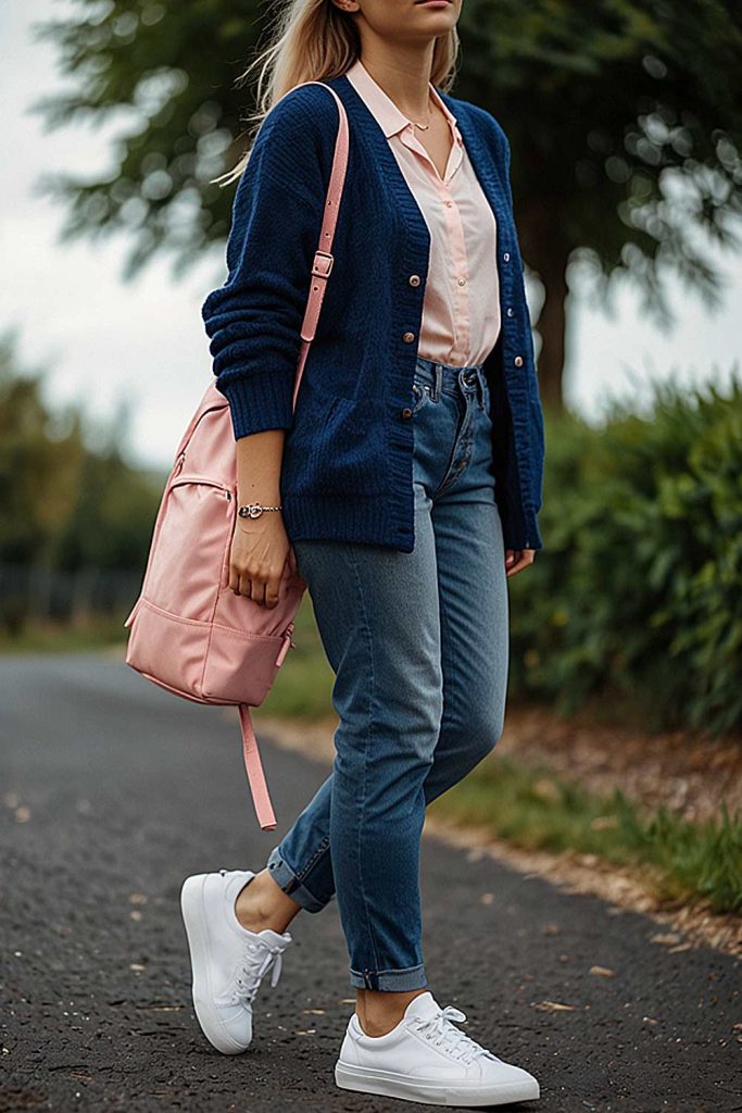 Casual Blue and Pink Combination