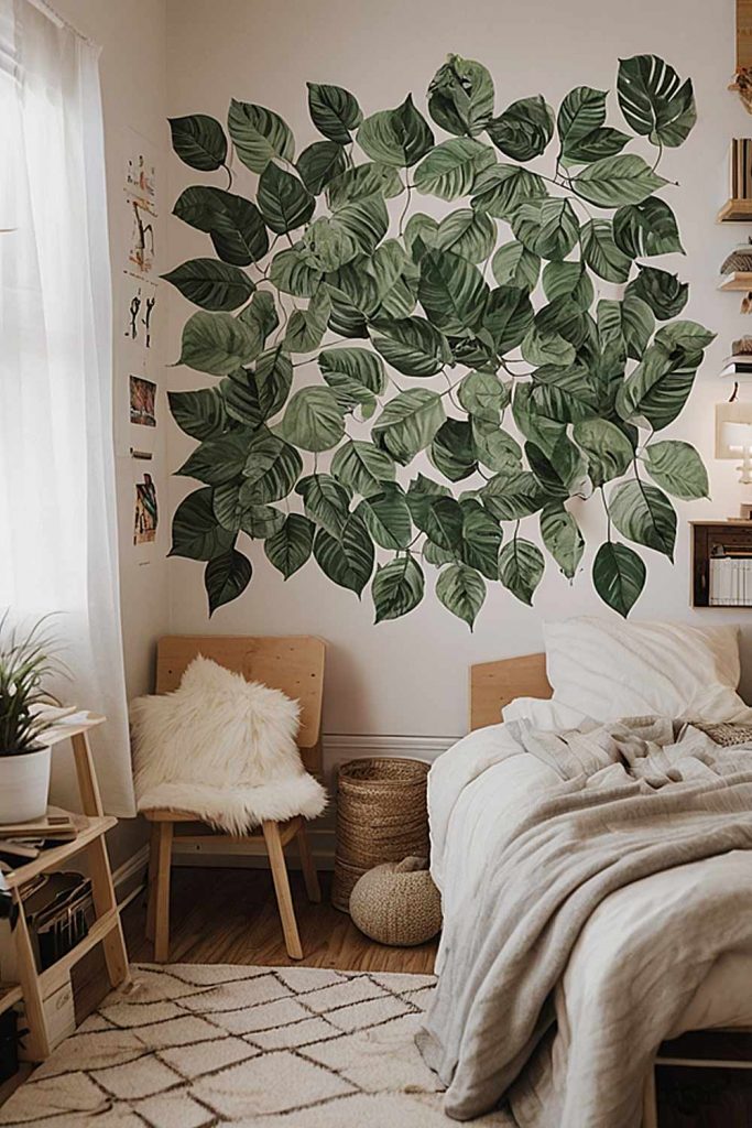 Leaves on the Wall Dorm Room Design