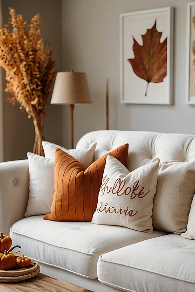 Fall Theme Pillows for Living Room