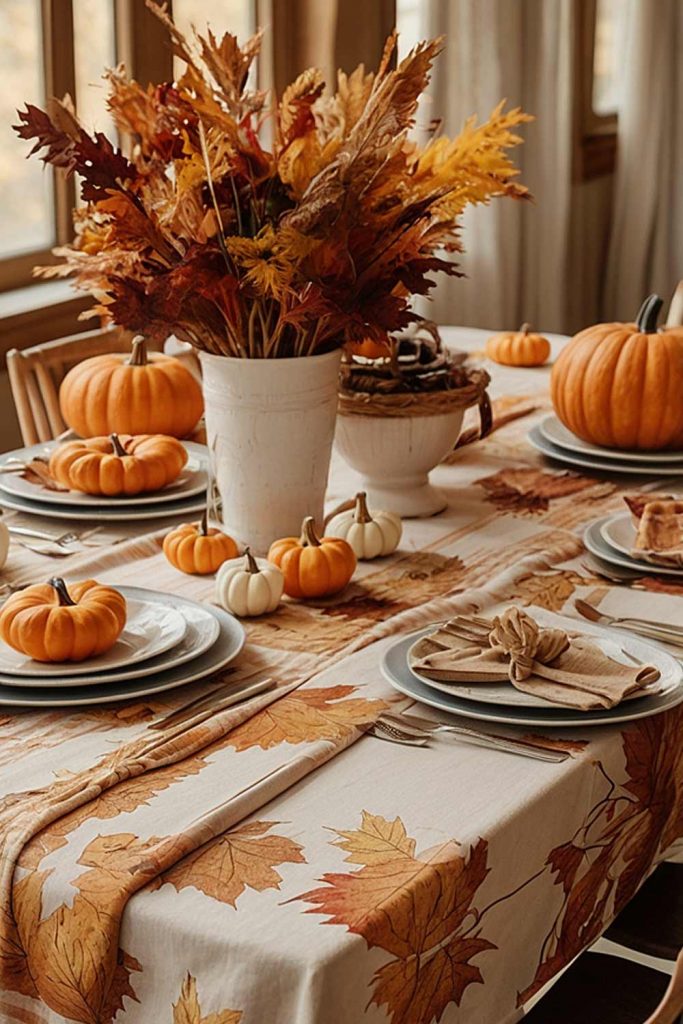 Choose Fall-Theme Tablecloth