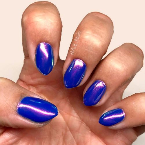 Magnetic Blue Nail Color