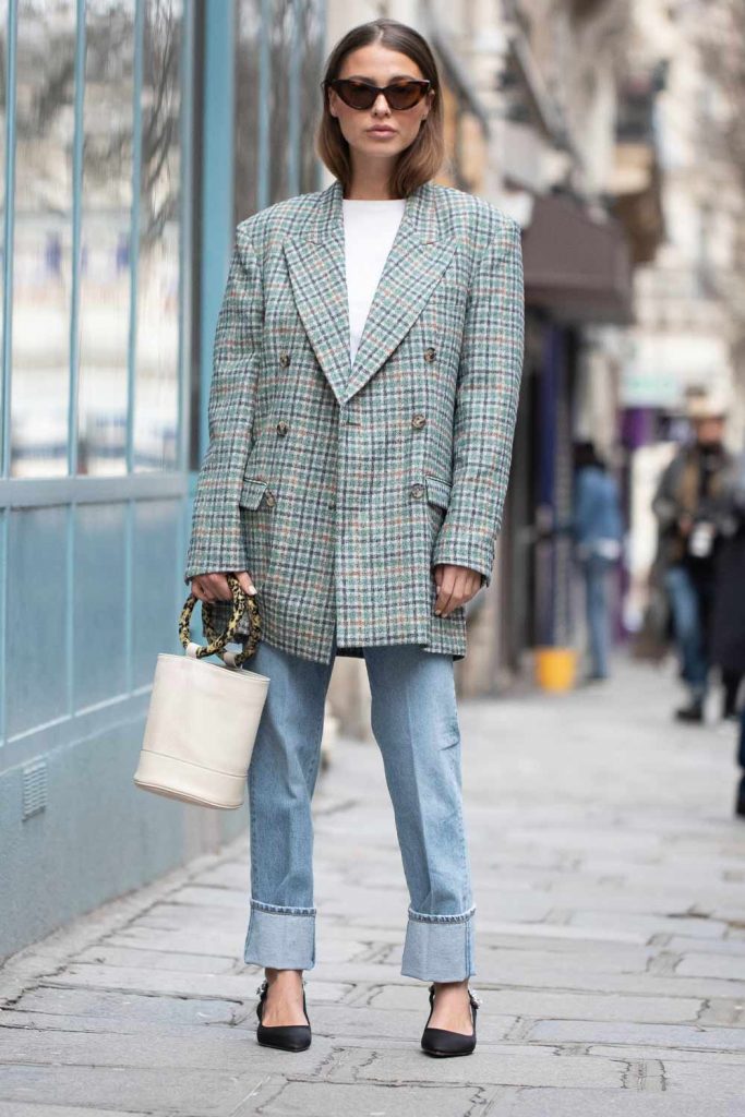 Oversize Blazer with Straight Jeans