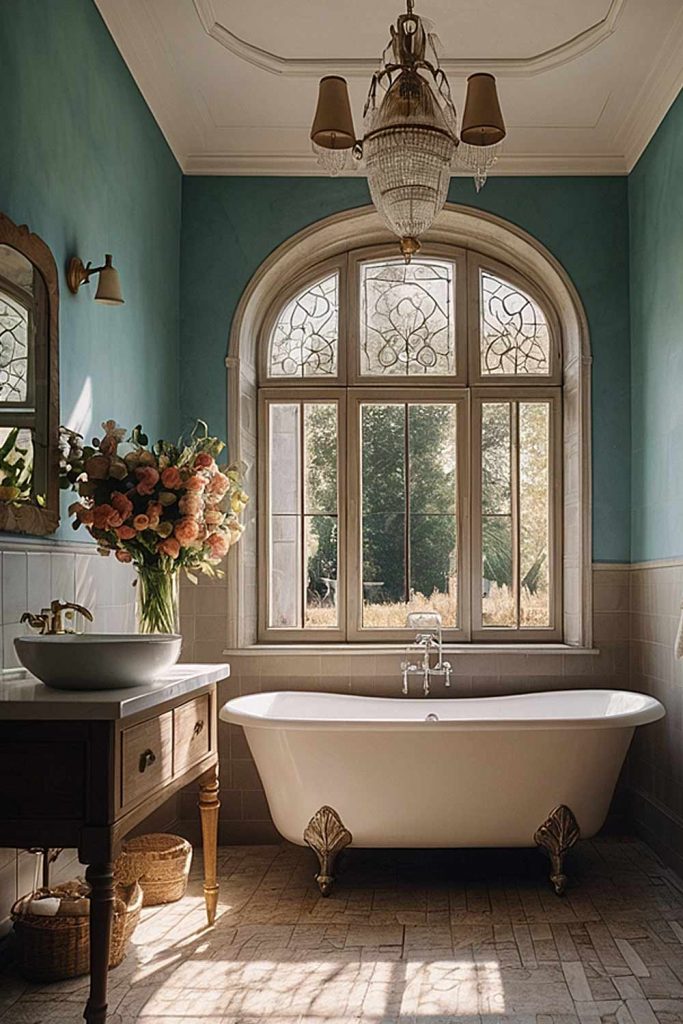 Bathroom with Emerald Walls