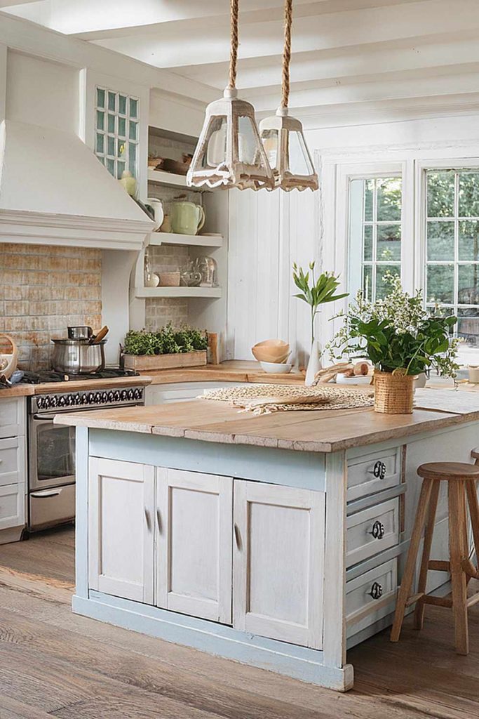 Light Kitchen with Potted Plants