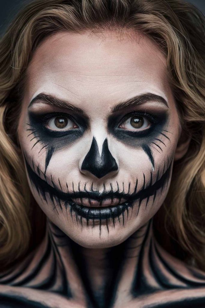 Trendy Skeleton Makeup