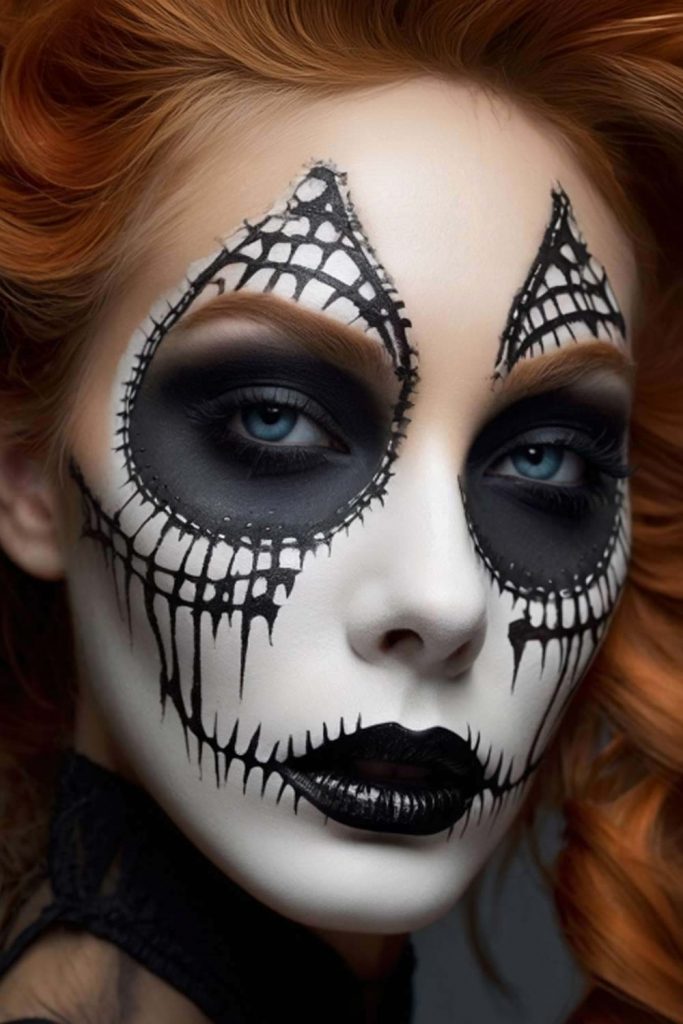 Trendy Skeleton Makeup