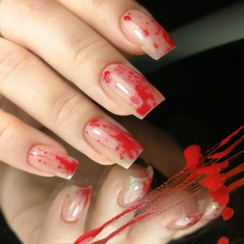 How To Do Blood Splatter On Nails?