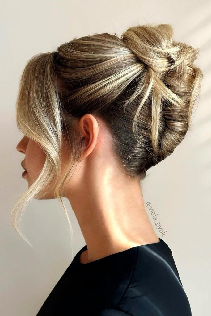 French Twist with Feathered Ends