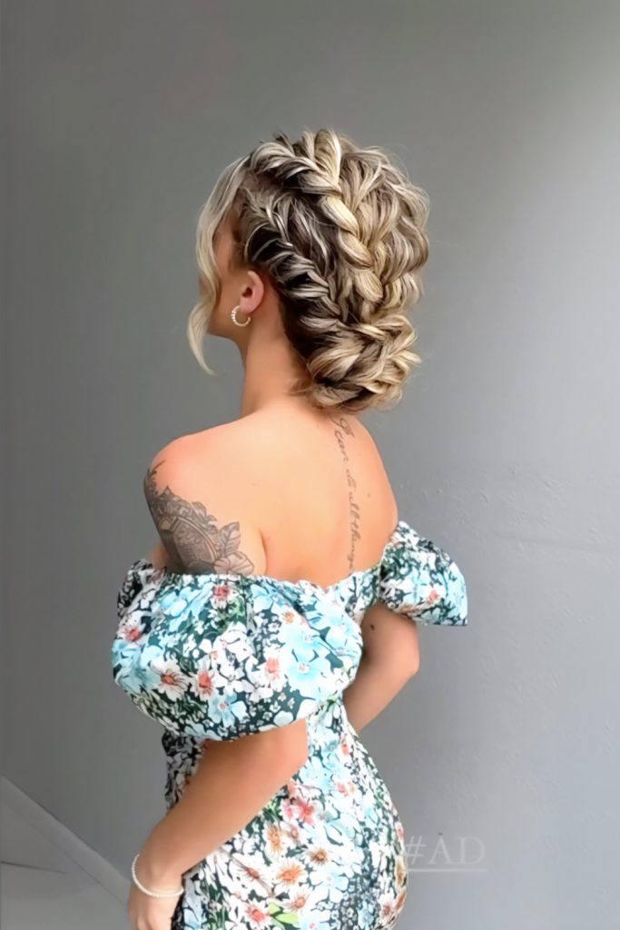 Volume and Texture Braided Updo