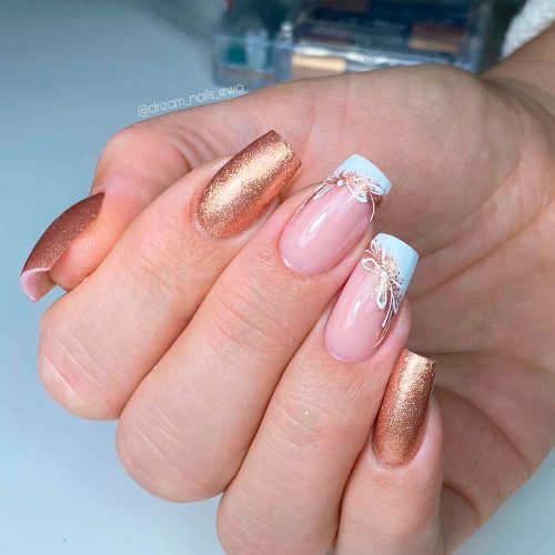 Glitter For Your Homecoming Nails Designs