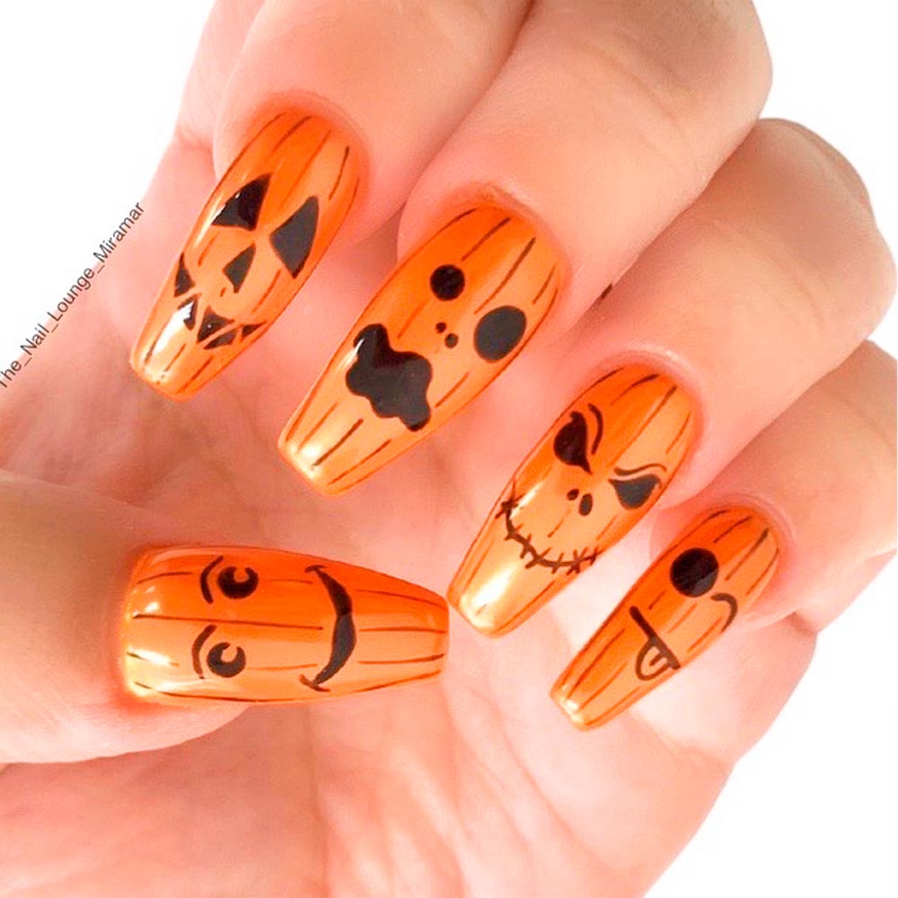 Pumpkin Nails Art For Fall