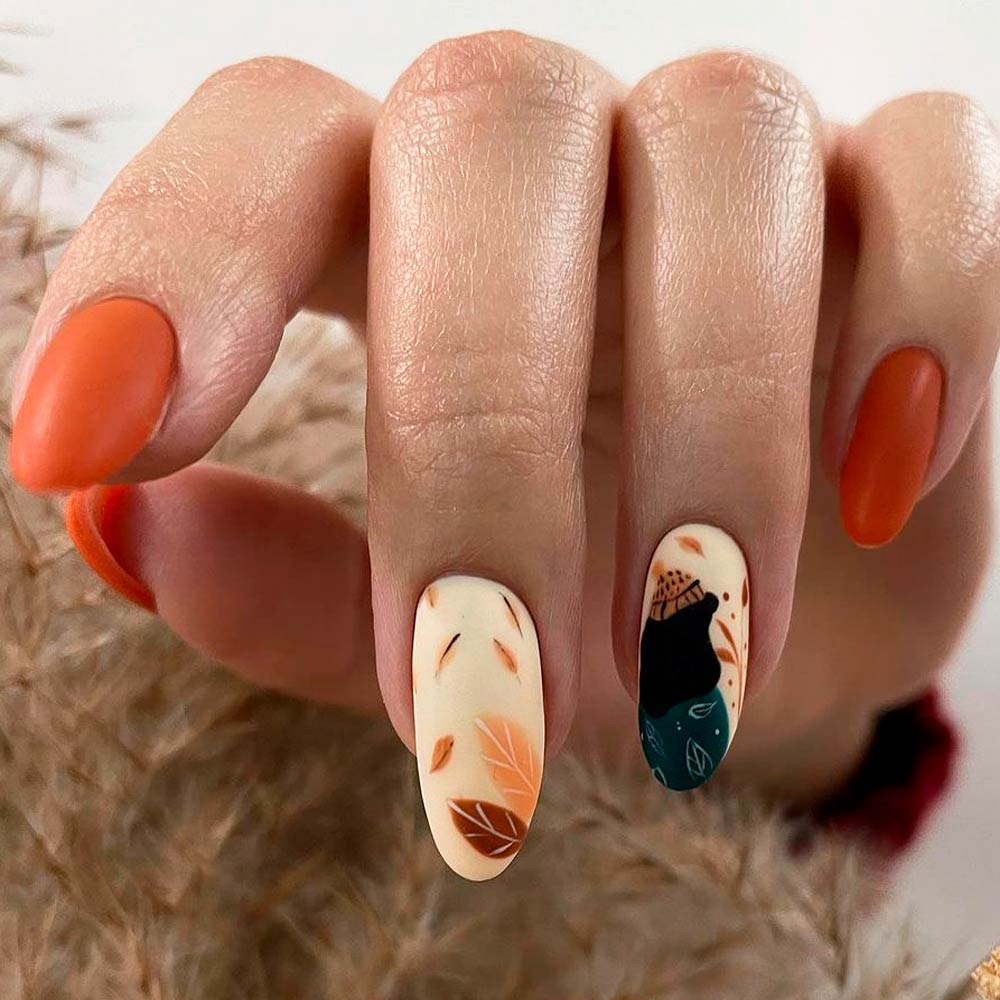 Fall Leaves on Nails